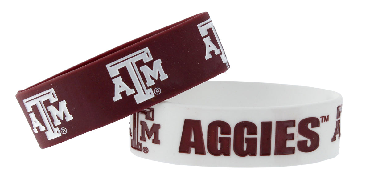 Texas A&M Aggies Bracelets 2 Pack Wide - Special Order