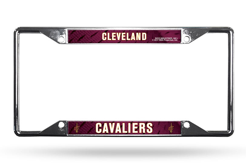 Cleveland Cavaliers License Plate Frame Chrome EZ View - Special Order