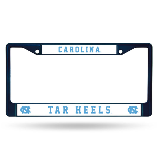 North Carolina Tar Heels License Plate Frame Metal Navy