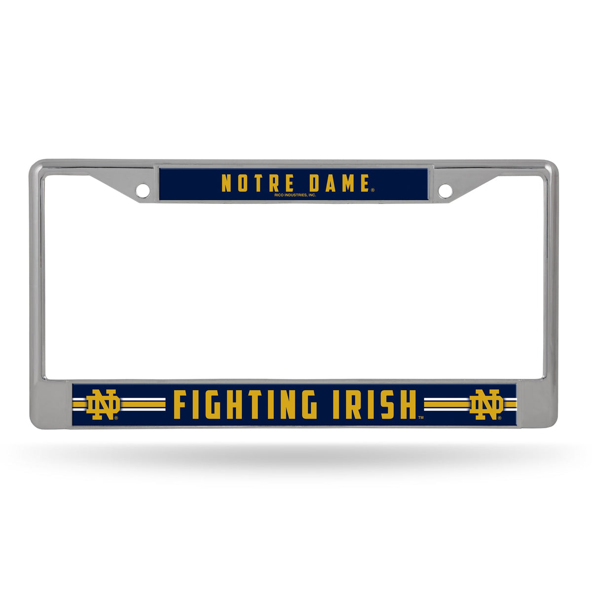 Notre Dame Fighting Irish License Plate Frame Chrome Printed Insert