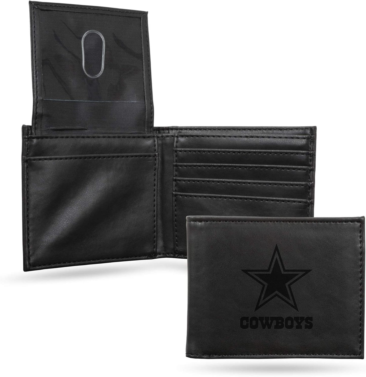 Dallas Cowboys Wallet Billfold Laser Engraved Black - Special Order