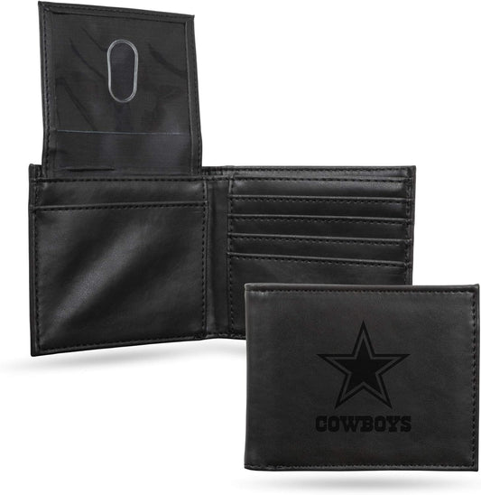 Dallas Cowboys Wallet Billfold Laser Engraved Black - Special Order