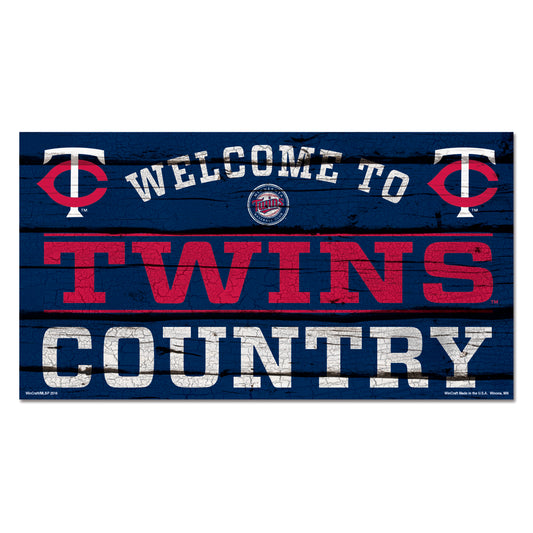Minnesota Twins Sign 13x24 Wood Country