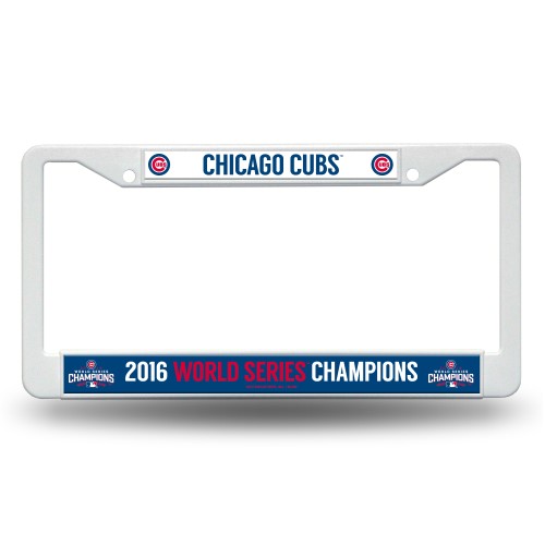 Chicago Cubs License Plate Frame Plastic 2016 World Series Champs