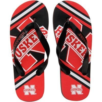 Nebraska Cornhuskers Flip Flop - Unisex Big Logo - (1 Pair) - XL