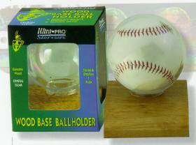 Baseball Holder - Light Wood Base - Special Order