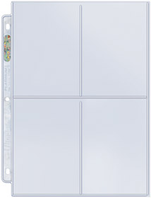4-Pocket Platinum Page with 3-1/2x5-1/4 Pockets (100 ct)