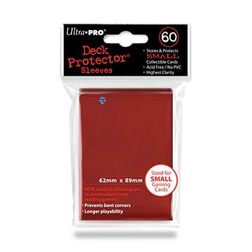 Deck Protectors - Small Size - Red (One Pack of 60)