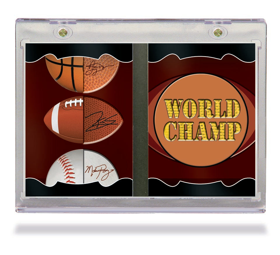One Touch UV Card Holder - Booklet Vertical 175pt