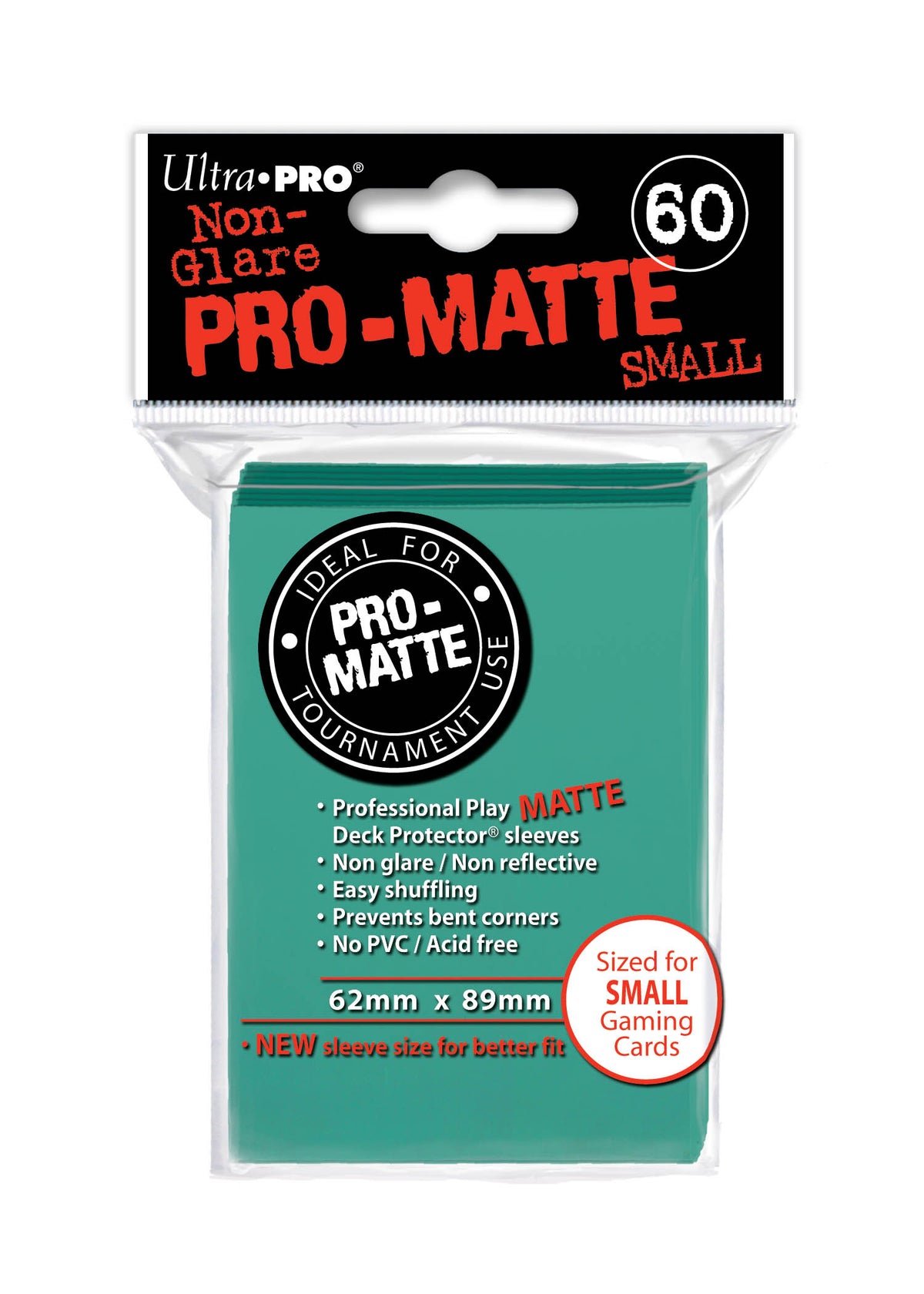 Deck Protector Sleeves - PRO-Matte - Small - Aqua (One Pack of 60) - Special Order