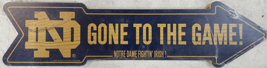 Notre Dame Fighting Irish Sign 6x24 Wood Arrow