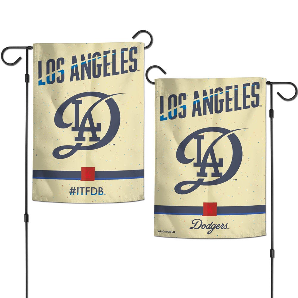 Los Angeles Dodgers Flag 12x18 Garden Style 2 Sided City Connect - Special Order