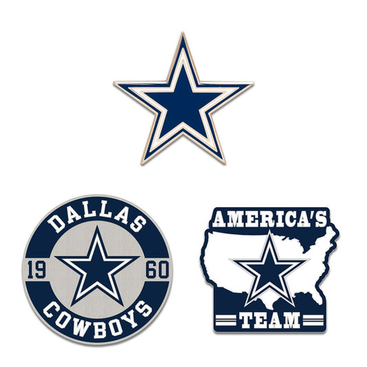 Dallas Cowboys Enamel Pin Set 3 Piece