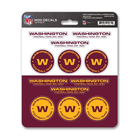 Washington Football Team Decal Set Mini 12 Pack