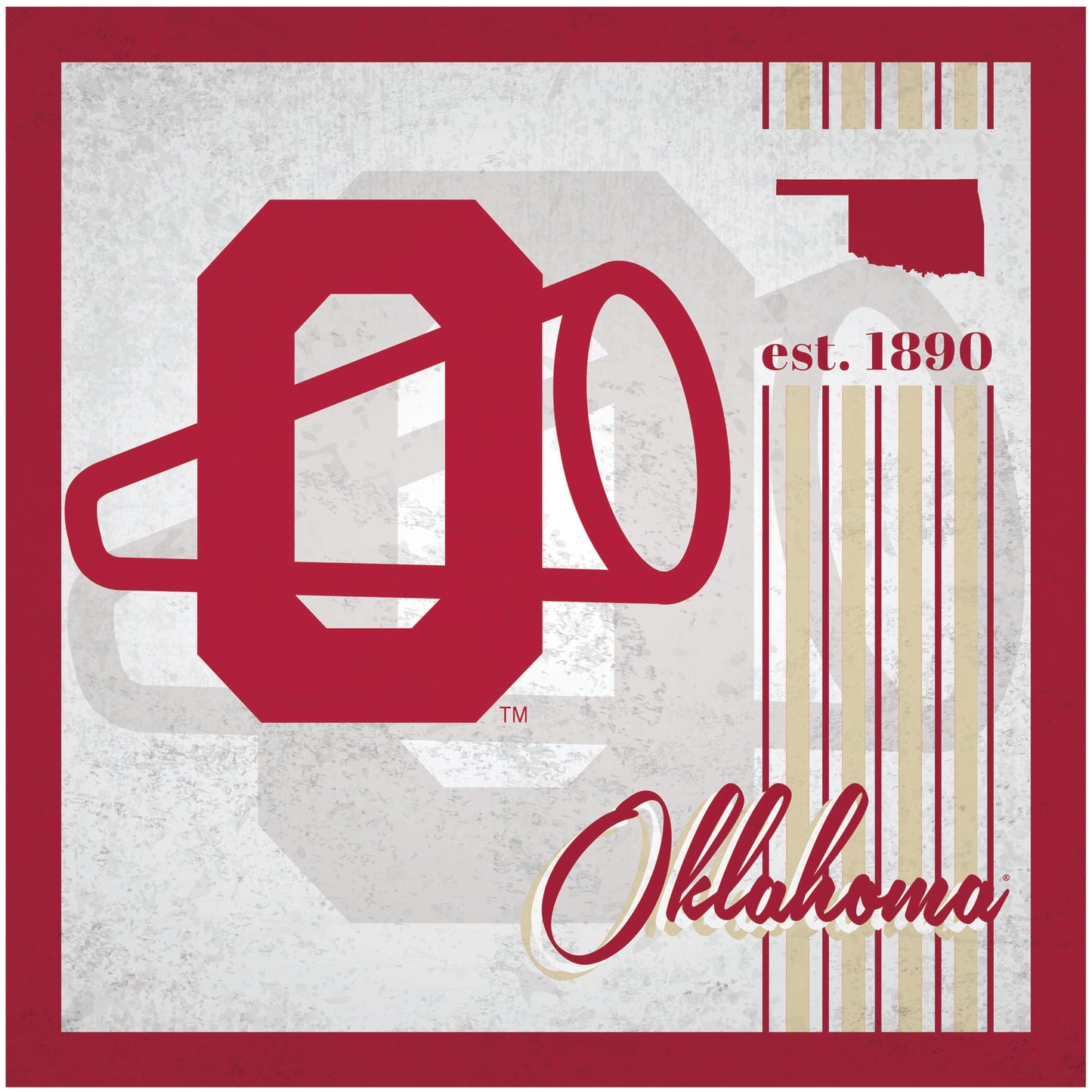 Oklahoma Sooners Sign Wood 10x10 Album Design