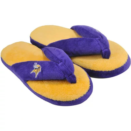 Minnesota Vikings Slipper - Women Thong Flip Flop - (1 Pair) - L