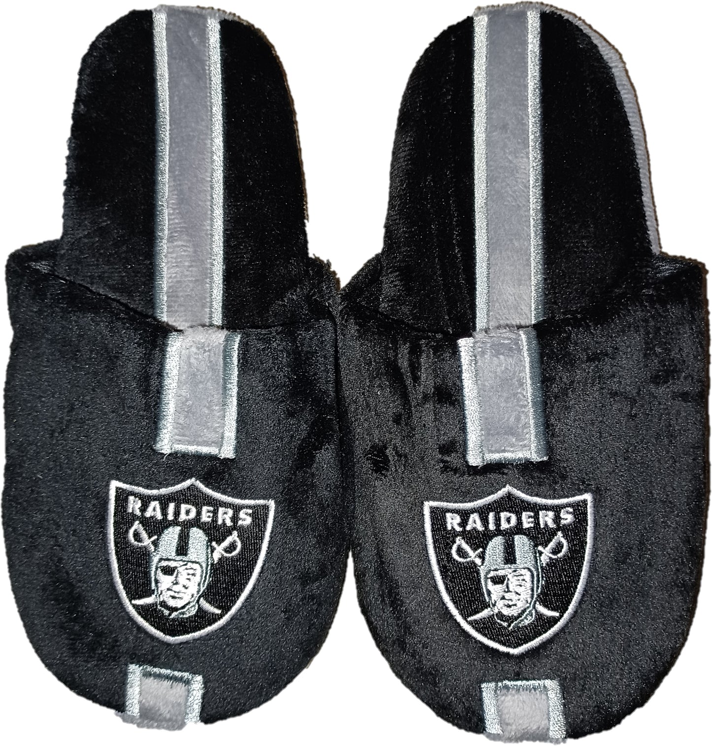 Las Vegas Raiders Slipper - Youth 8-16 Size 7-8 Stripe - (1 Pair) - XL