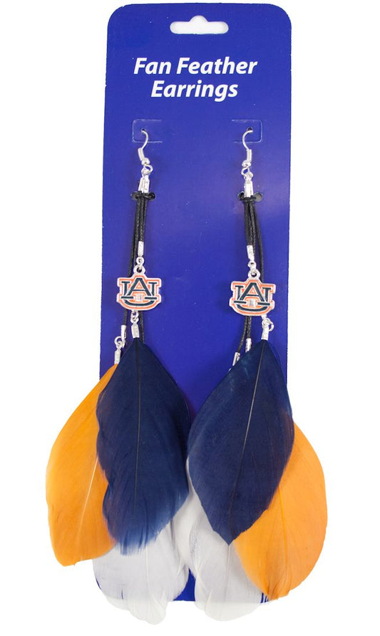 Auburn Tigers Team Color Feather Earrings CO