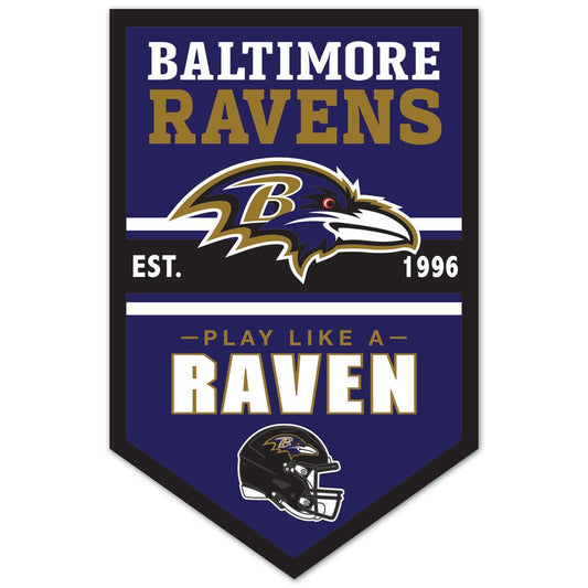 Baltimore Ravens Sign 11x17 Wood Chevron