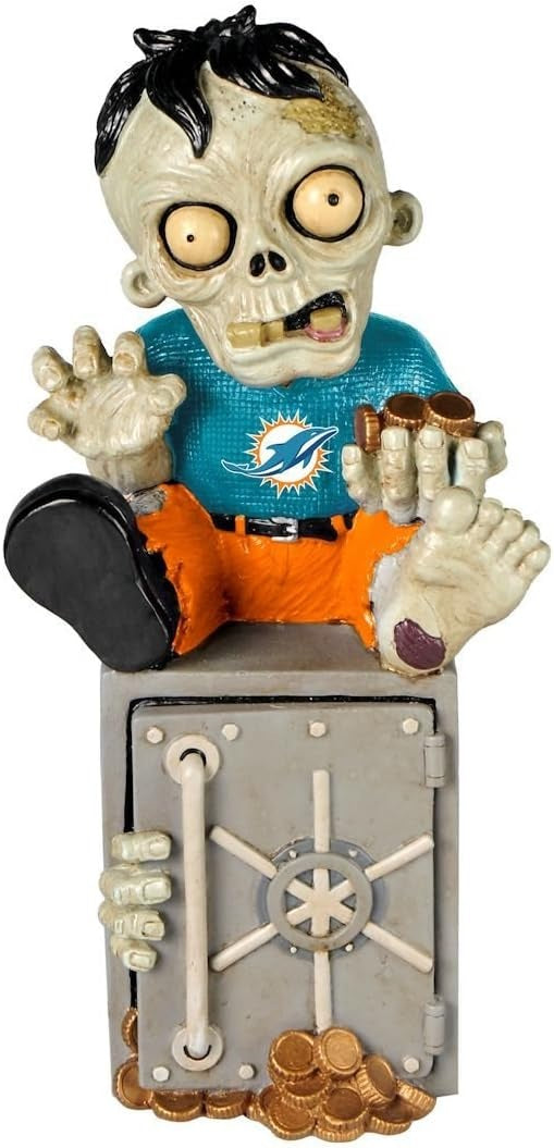 Miami Dolphins Zombie Figurine Bank