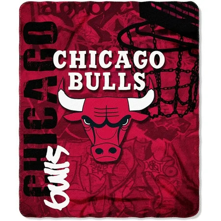 Chicago Bulls Blanket 50x60 Fleece Hard Knocks Design