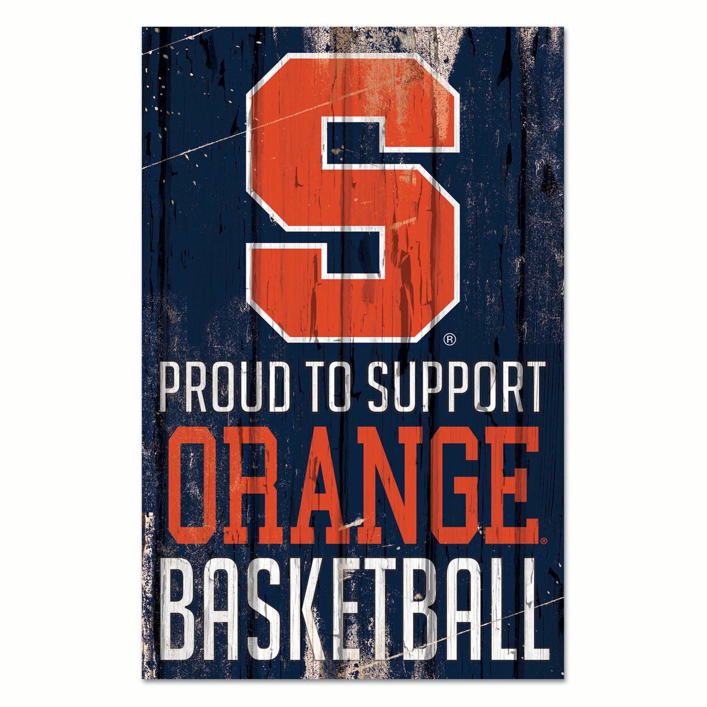 Syracuse Orange Sign 11x17 Wood Proud to Support Design