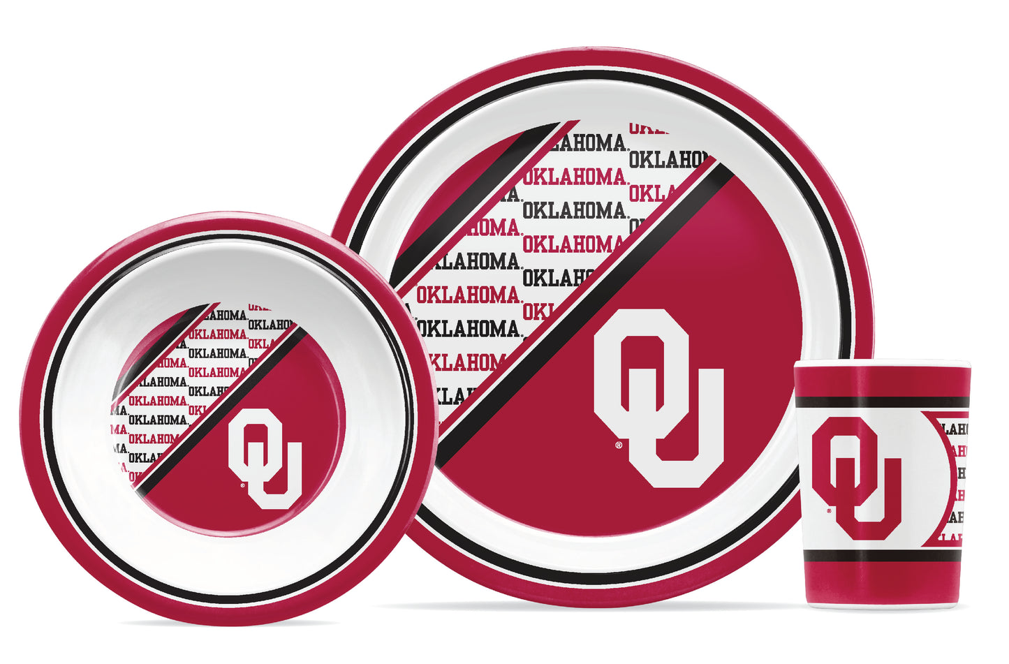 Oklahoma Sooners Dinner Set Child 5 Piece CO