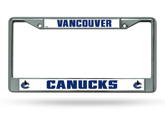 Vancouver Canucks License Plate Frame Chrome - Special Order