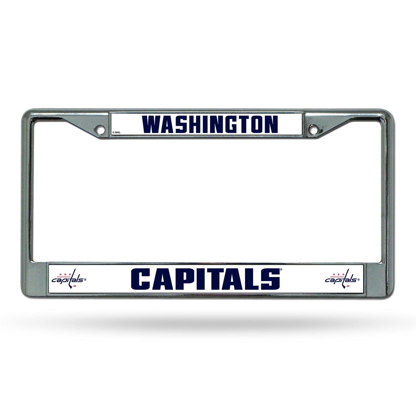 Washington Capitals License Plate Frame Chrome Printed Insert Special Order
