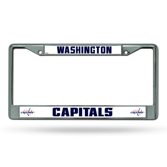 Washington Capitals License Plate Frame Chrome Printed Insert Special Order