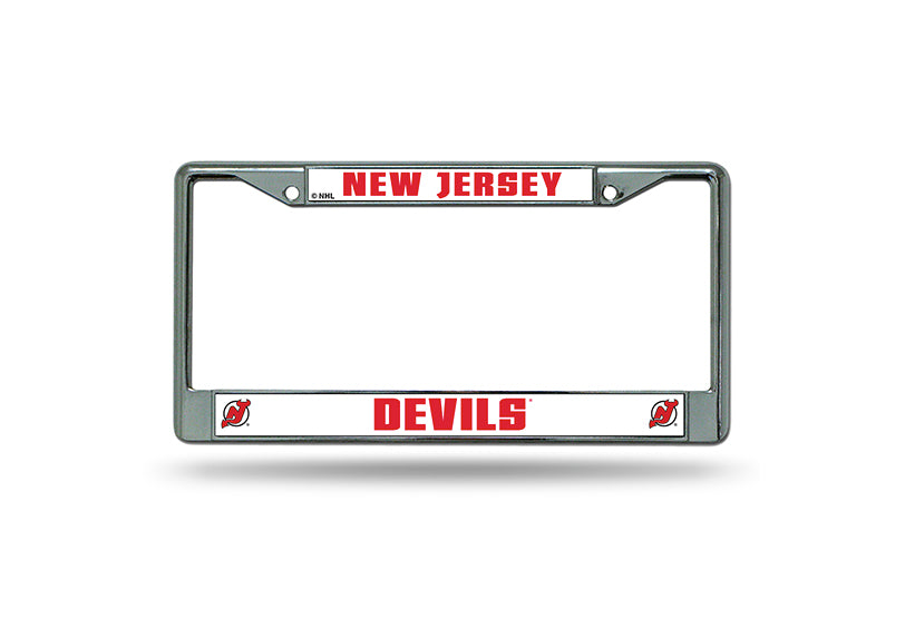 New Jersey Devils License Plate Frame Chrome - Special Order