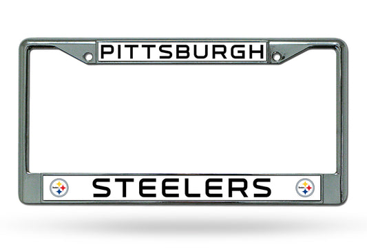 Pittsburgh Steelers License Plate Frame Chrome