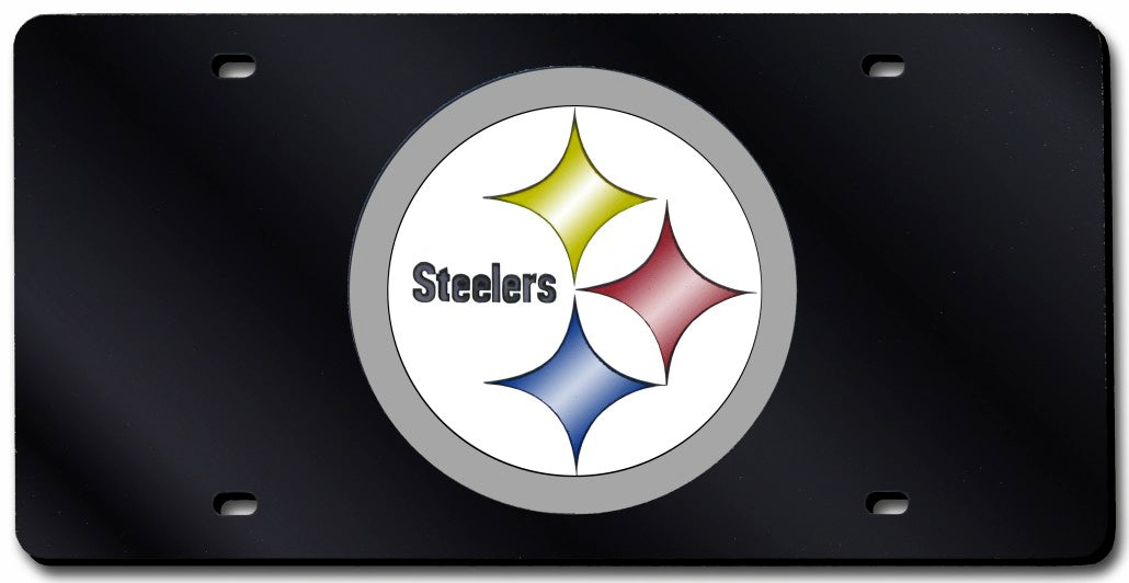 Pittsburgh Steelers License Plate Laser Cut Black