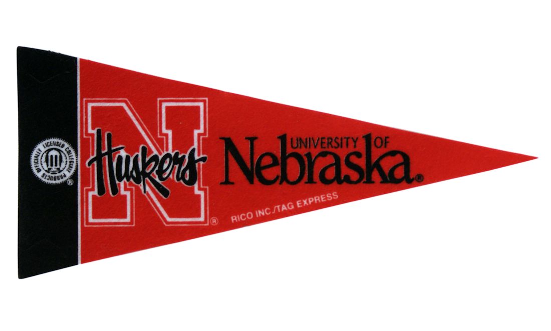 Nebraska Cornhuskers Pennant Mini Single Script Logo CO