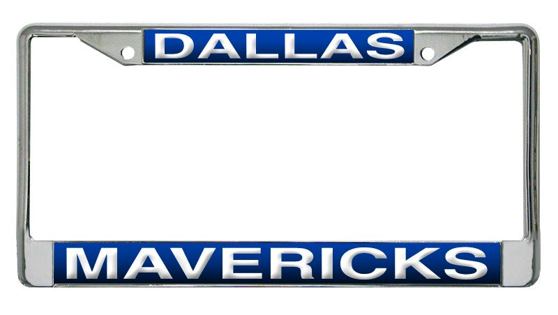 Dallas Mavericks License Plate Frame Laser Cut Chrome - Special Order