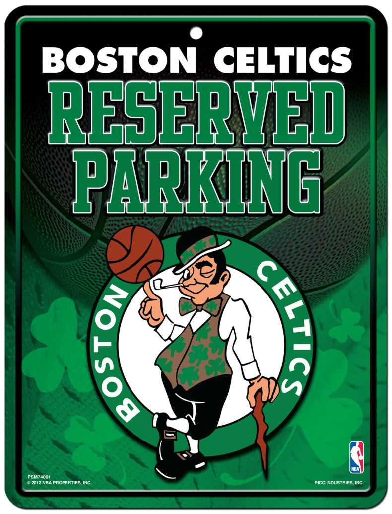 Boston Celtics Sign Metal Parking - Special Order