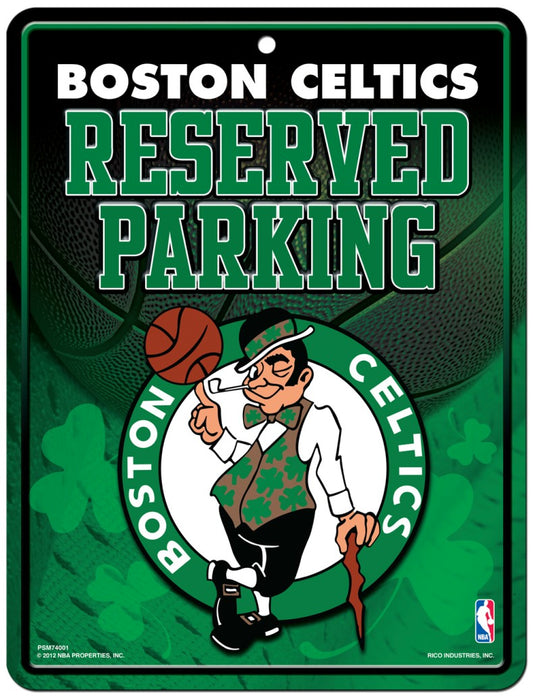 Boston Celtics Sign Metal Parking - Special Order