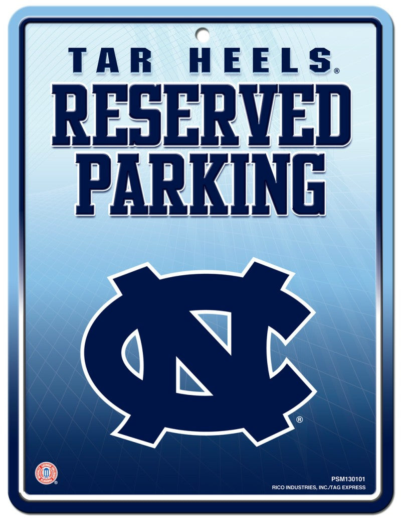 North Carolina Tar Heels Metal Parking Sign