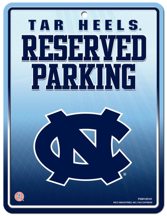 North Carolina Tar Heels Metal Parking Sign