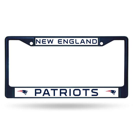 New England Patriots License Plate Frame Metal Navy