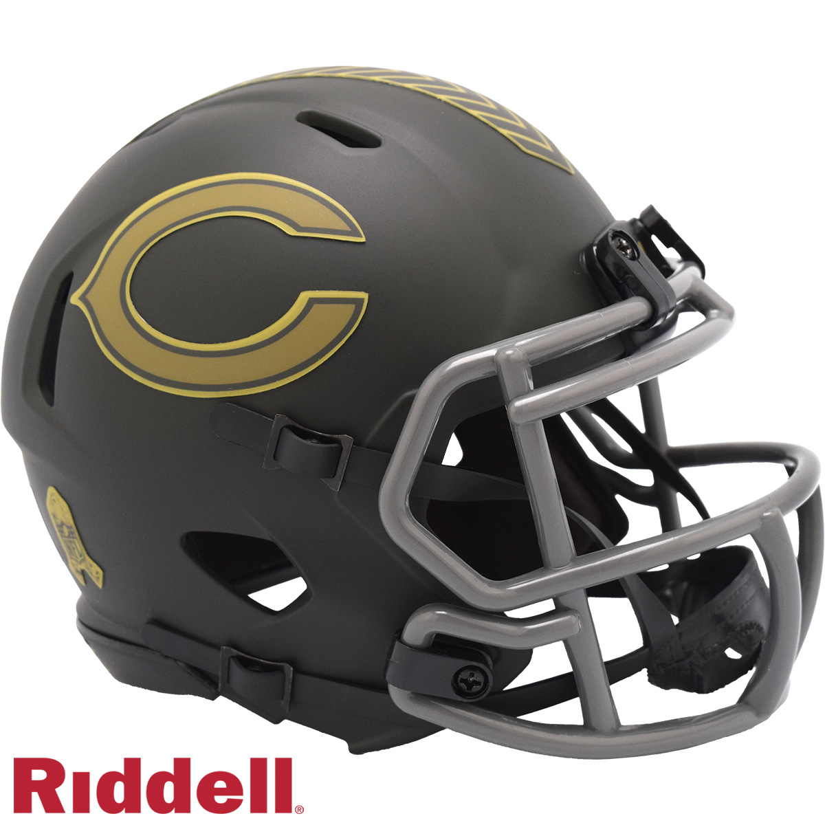 Chicago Bears Helmet Riddell Replica Mini Speed Style Salute To Service 2025