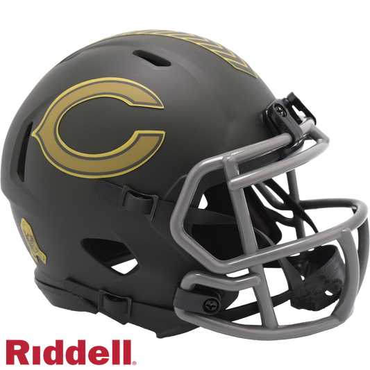 Chicago Bears Helmet Riddell Replica Mini Speed Style Salute To Service 2025