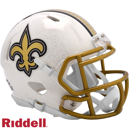New Orleans Saints Helmet Riddell Replica Mini Speed Style On-Field Alternate 2025 Periodic Restock