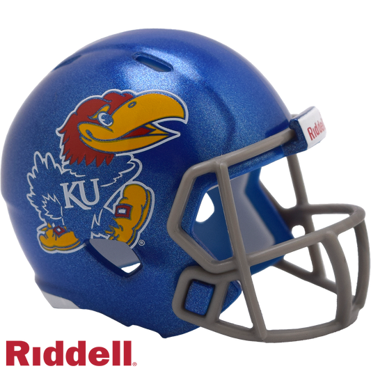 Kansas Jayhawks Helmet Riddell Pocket Pro Speed Style Periodic Restock