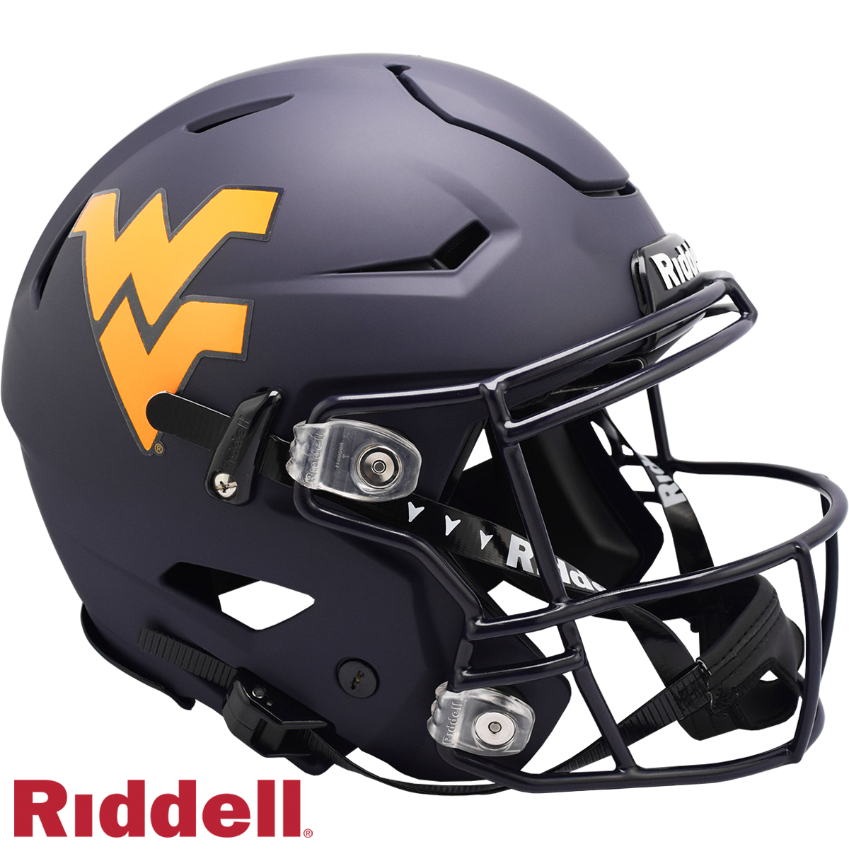 West Virginia Mountaineers Helmet Riddell Authentic Full Size SpeedFlex Style Satin - Special Order
