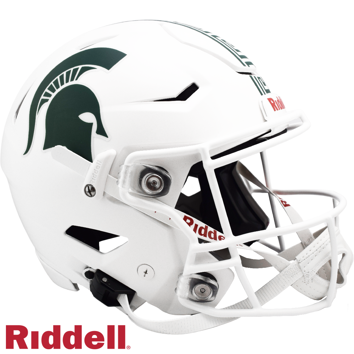 Michigan State Spartans Helmet Riddell Authentic Full Size SpeedFlex Style White - Special Order