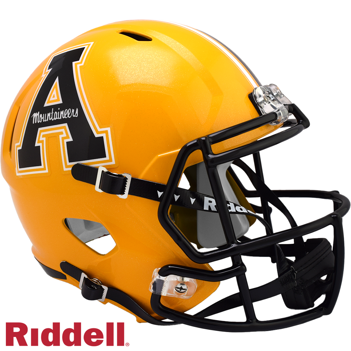 Appalachian State Mountaineers Helmet Riddell Replica Full Size Speed Style Gold - Special Order