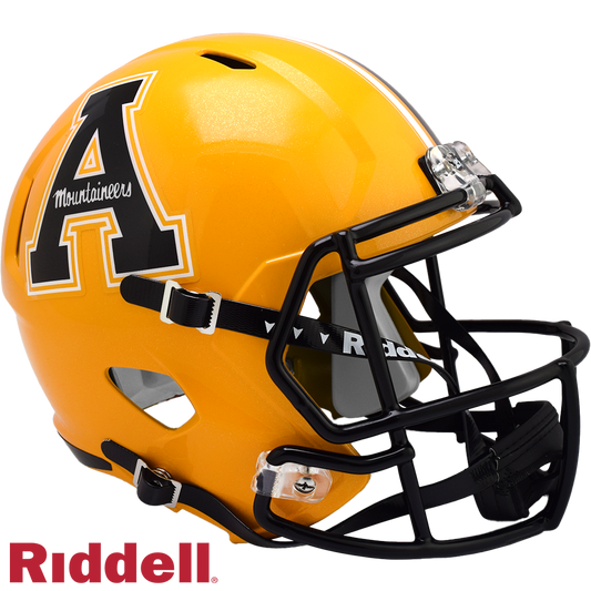 Appalachian State Mountaineers Helmet Riddell Replica Full Size Speed Style Gold - Special Order