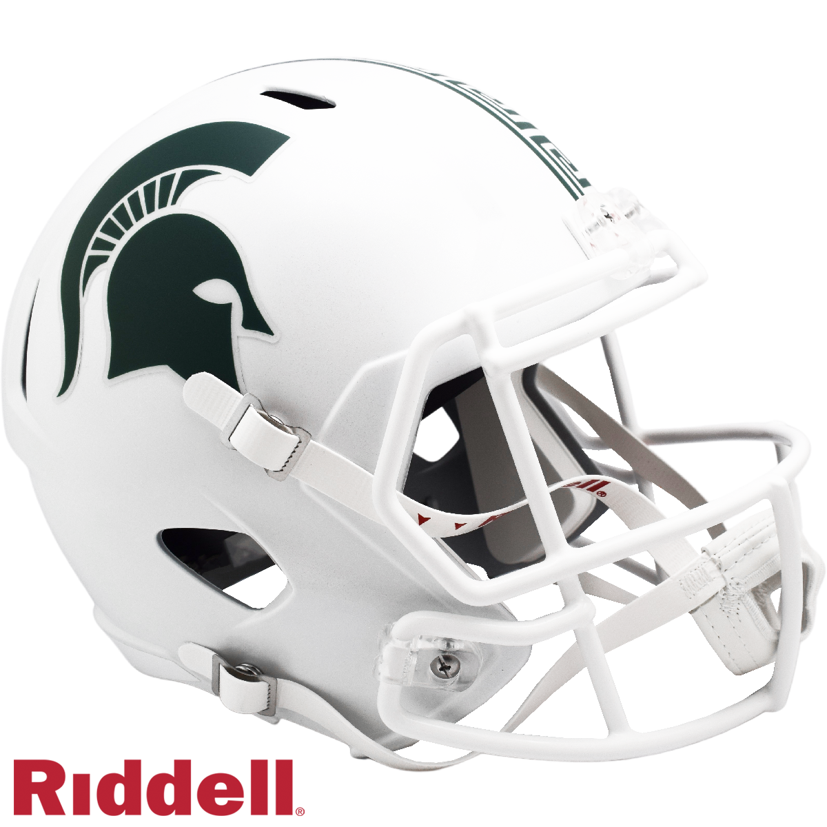 Michigan State Spartans Helmet Riddell Replica Full Size Speed Style White