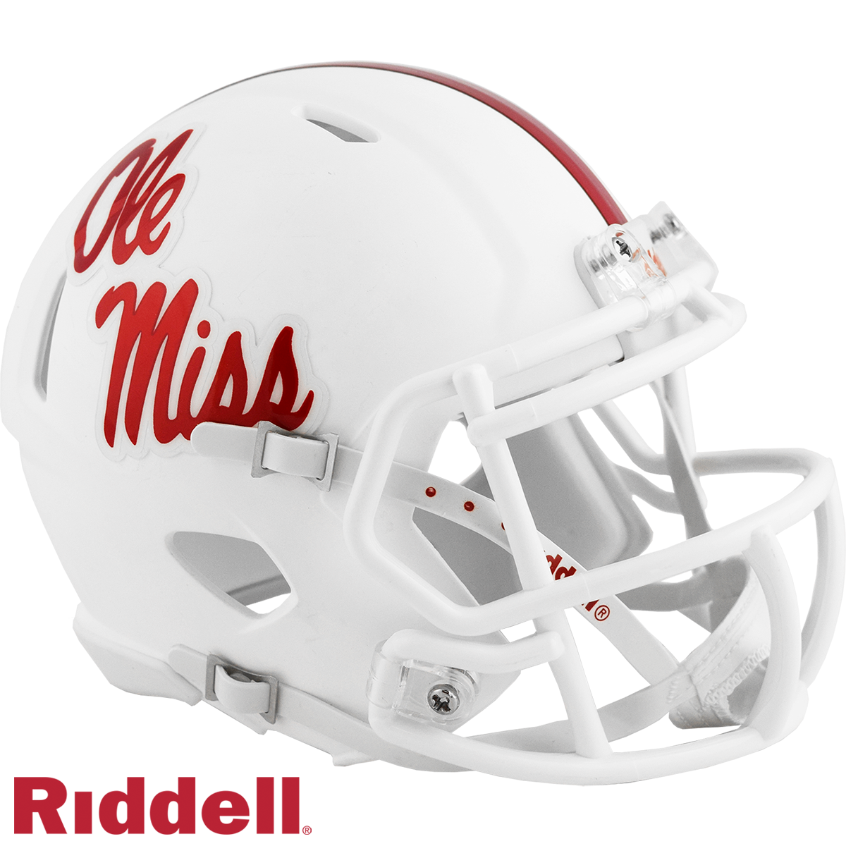 Mississippi Rebels Helmet Riddell Replica Mini Speed Style White